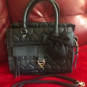 Betsey Johnson Black Purse Medium *flaw*